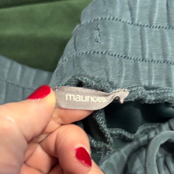 Maurices Teal Joggers - Picture 2 of 8